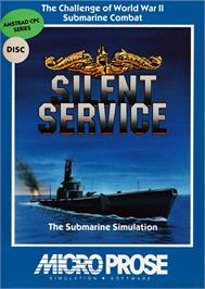 Box cover for Silent Service: The Submarine Simulation on the Amstrad CPC.