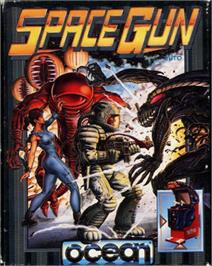 Box cover for Space Gun on the Amstrad CPC.