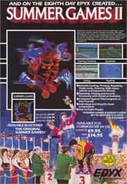 Box cover for Summer Games 2 on the Amstrad CPC.