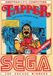 Box cover for Tapper on the Amstrad CPC.