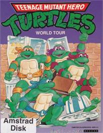 Box cover for Teenage Mutant Hero Turtles World Tour on the Amstrad CPC.