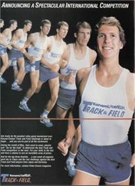 Box cover for Track And Field on the Amstrad CPC.