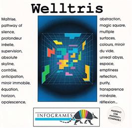 Box cover for Welltris on the Amstrad CPC.