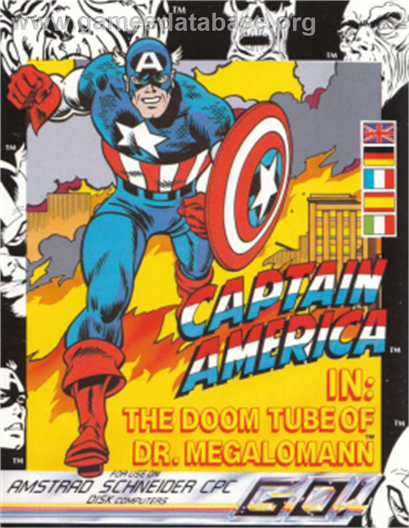 Captain America in - The Doom Tube of Dr. Megalomann - Amstrad CPC - Artwork - Box