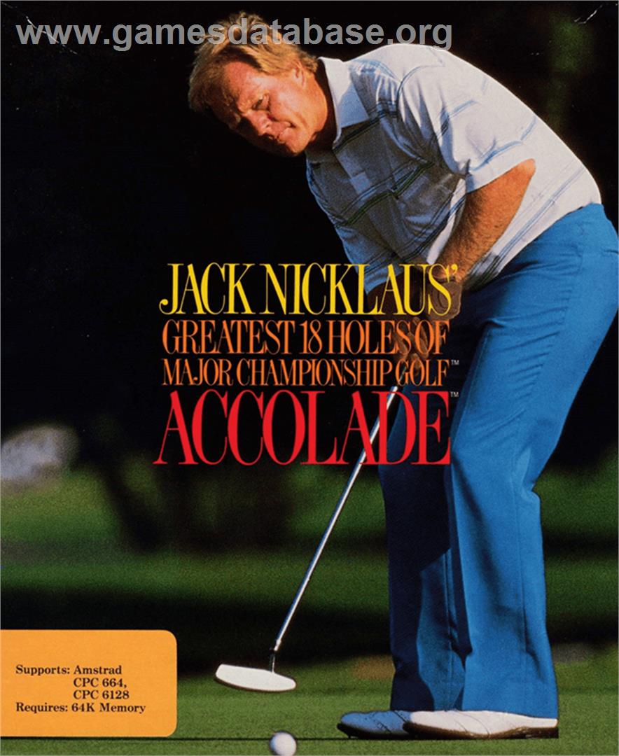 Jack Nicklaus' Greatest 18 Holes of Major Championship Golf - Amstrad CPC - Artwork - Box