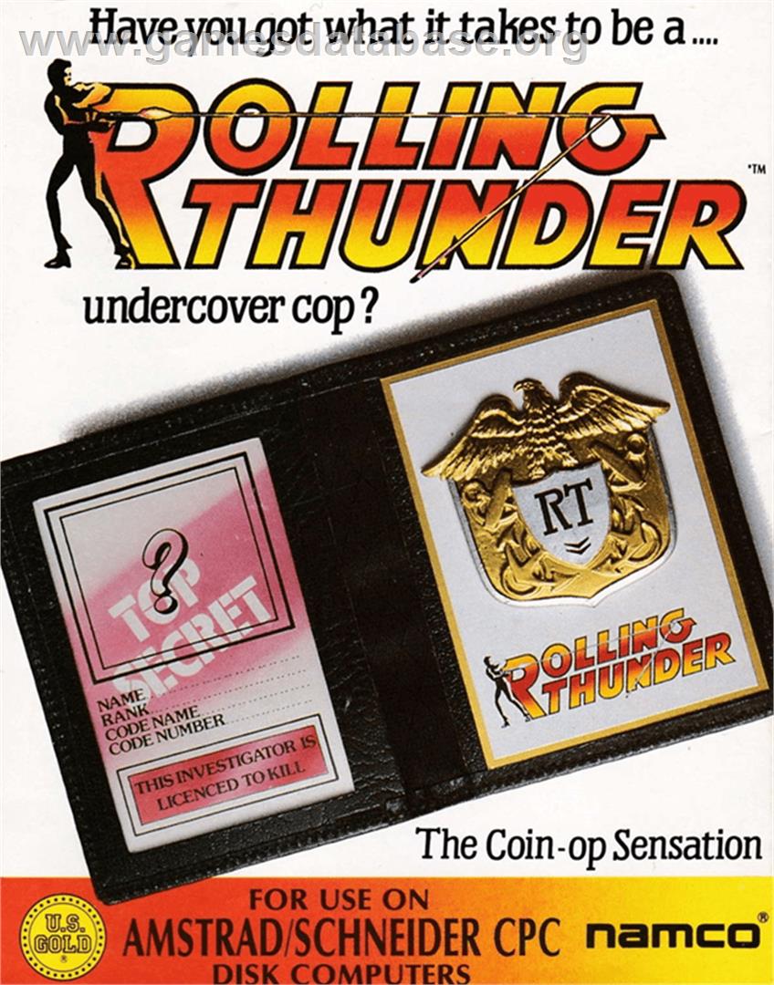 Rolling Thunder - Amstrad CPC - Artwork - Box