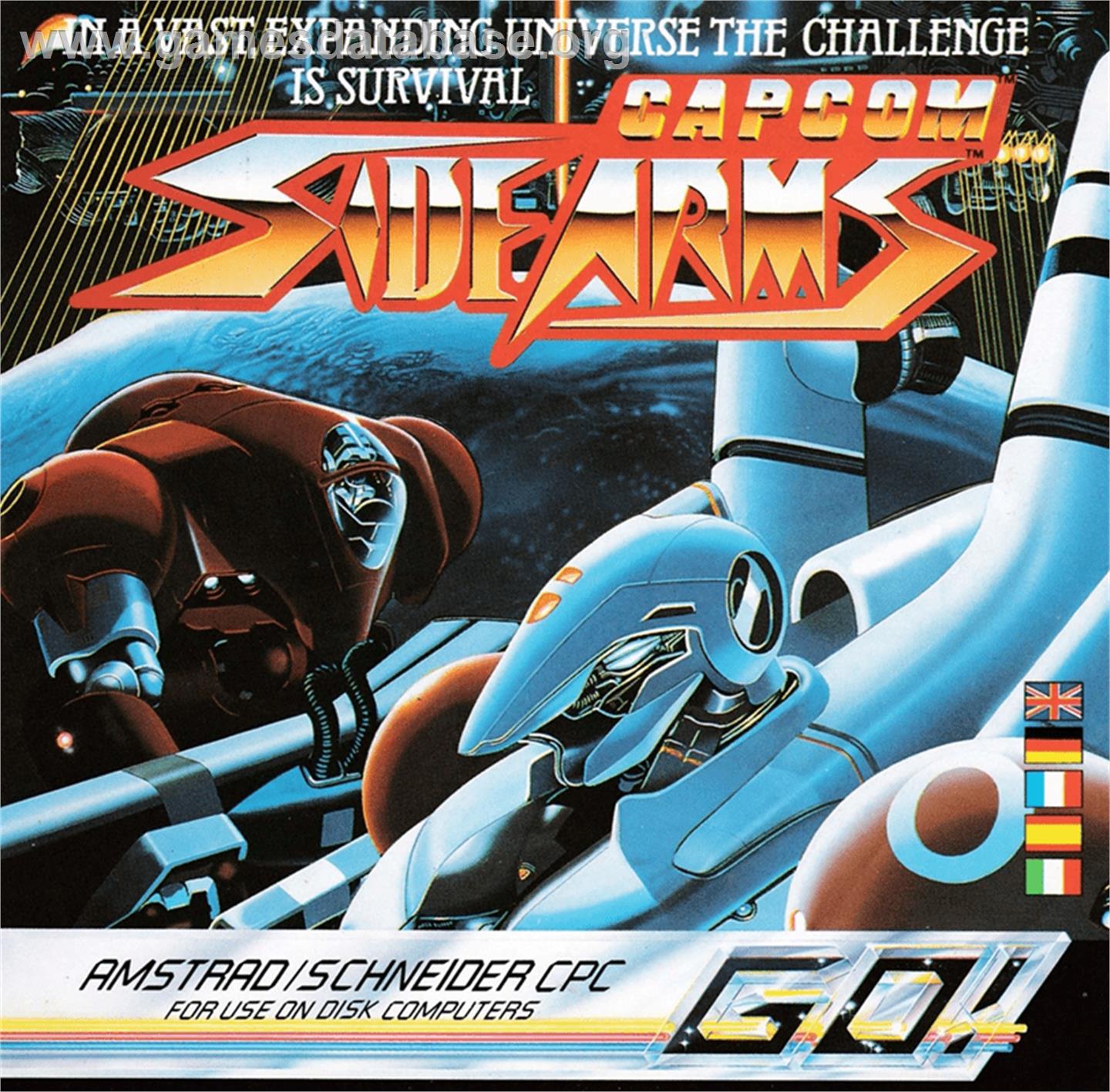 Side Arms - Amstrad CPC - Artwork - Box