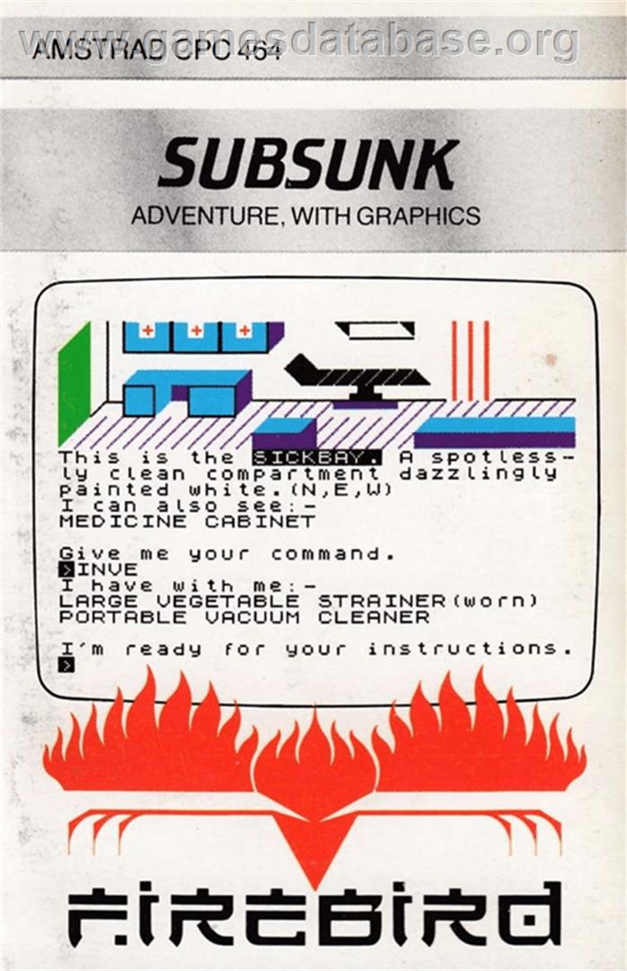 Subsunk - Amstrad CPC - Artwork - Box