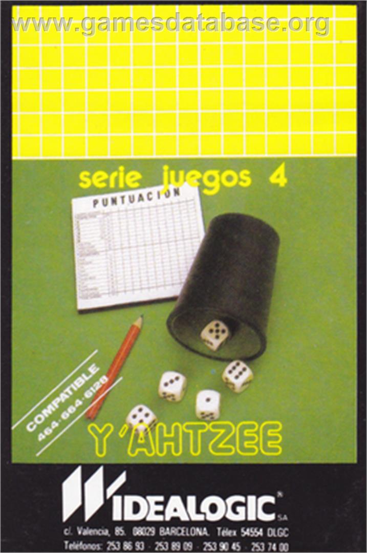 Y'ahtzee - Amstrad CPC - Artwork - Box