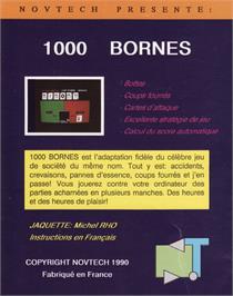 Box back cover for 1000 Bornes on the Amstrad CPC.