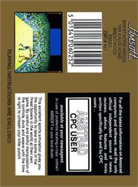 Box back cover for 3D Boxing on the Amstrad CPC.