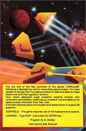 Box back cover for 3D Time Trek on the Amstrad CPC.
