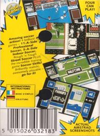 Box back cover for 4 Soccer Simulators on the Amstrad CPC.