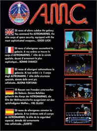 Box back cover for A.M.C.: Astro Marine Corps on the Amstrad CPC.