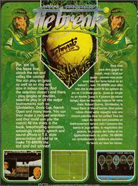 Box back cover for Adidas Championship Tie-Break on the Amstrad CPC.