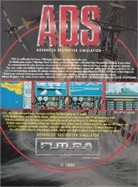 Box back cover for Advanced Destroyer Simulator on the Amstrad CPC.