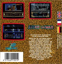 Box back cover for After the War on the Amstrad CPC.