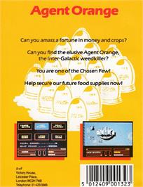 Box back cover for Agent Orange on the Amstrad CPC.