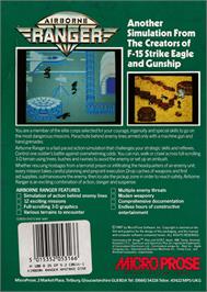Box back cover for Airborne Ranger on the Amstrad CPC.