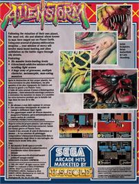 Box back cover for Alien Storm on the Amstrad CPC.