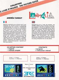 Box back cover for Animalier, L' on the Amstrad CPC.