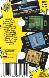 Box back cover for Arcade Flight Simulator on the Amstrad CPC.