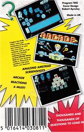 Box back cover for Arcade Trivia Quiz Simulator on the Amstrad CPC.