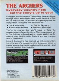 Box back cover for Archers, The on the Amstrad CPC.