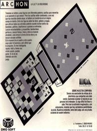 Box back cover for Archon: The Light and the Dark on the Amstrad CPC.
