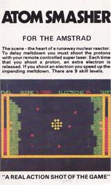 Box back cover for Atom Smasher on the Amstrad CPC.