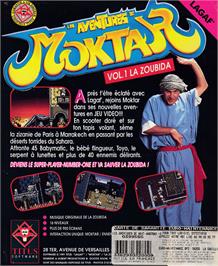 Box back cover for Aventures De Moktar, Les on the Amstrad CPC.