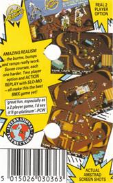 Box back cover for BMX Simulator on the Amstrad CPC.