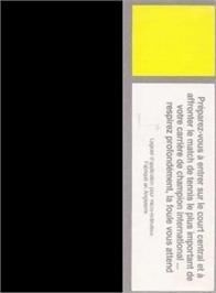 Box back cover for Balle De Match on the Amstrad CPC.