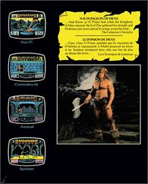 Box back cover for Barbarian 2 - The Dungeon Of Drax on the Amstrad CPC.