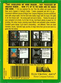 Box back cover for Bard's Tale, The on the Amstrad CPC.