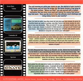 Box back cover for Battle Ships on the Amstrad CPC.