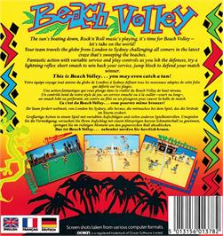 Box back cover for Beach Volley on the Amstrad CPC.