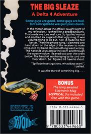 Box back cover for Big Sleaze, The on the Amstrad CPC.