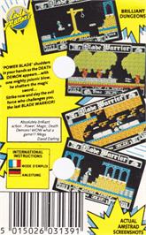 Box back cover for Blade Warrior on the Amstrad CPC.