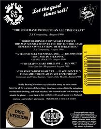 Box back cover for Bobby Bearing on the Amstrad CPC.