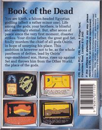 Box back cover for Book Of The Dead on the Amstrad CPC.
