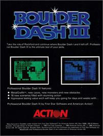 Box back cover for Boulder Dash 3 on the Amstrad CPC.
