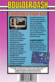 Box back cover for Boulder Dash Construction Kit on the Amstrad CPC.