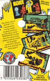 Box back cover for Brainache on the Amstrad CPC.