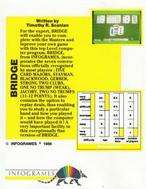Box back cover for Bridge on the Amstrad CPC.