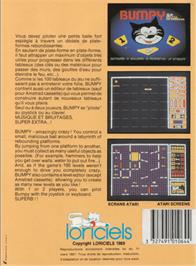 Box back cover for Bumpy on the Amstrad CPC.