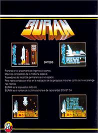 Box back cover for Buran on the Amstrad CPC.