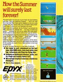 Box back cover for California Games on the Amstrad CPC.