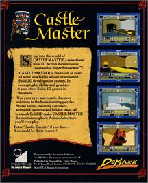 Box back cover for Castle Master on the Amstrad CPC.