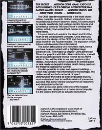 Box back cover for Catch 23 on the Amstrad CPC.